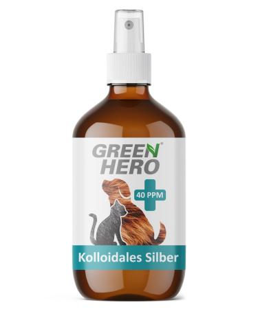 Green Hero Colloidal Silver Spray 40 PPM 250 ml for dogs & cats | Nourishing wound spray and anti-itch remedy - Buy Online on GoSupps.com
