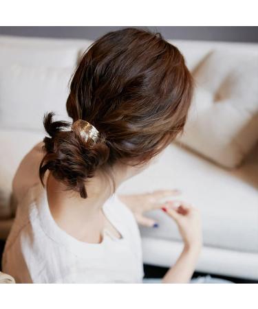 Premium 8-Piece Metal Hair Cuff Set - Stylish Ponytail Holders & Elastic Hair Ties for Women & Girls | Perfect Gift Accessories - Buy Online on GoSupps.com