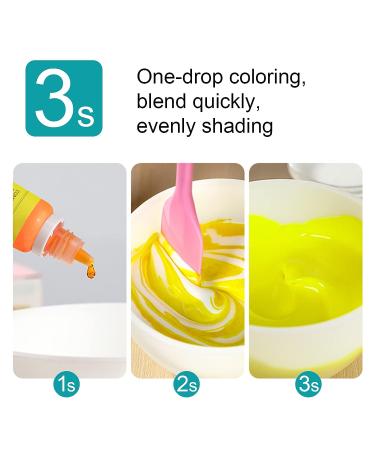 12 Color Food Grade Liquid Food Coloring Set for Cake Decorating - Edible Rainbow Dye for Icing, Fondant, Cookies - Includes Slime Coloring - Decorating Supplies Kit - 0.35 Fl. oz/Bottles - Buy Online on GoSupps.com