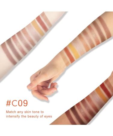 CATKIN 9 Colors Natural Eyeshadow Palette Glitter Matte Nude Eye Shadows Makeup High Pigmented Eyeshadow Kit 14.4 Grams (C09) - Buy Online on GoSupps.com