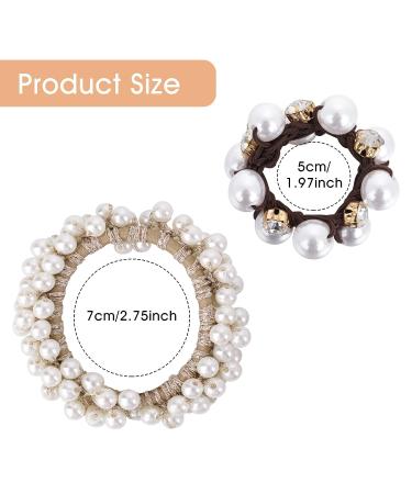 Yolev 6Pcs Pearl Hair Ties - Crystal Beaded Bracelet Hair Scrunchie for Women Girls (6 Styles) - Buy Online on GoSupps.com