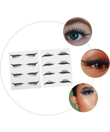 FOMIYES 8 Pairs Glitter Eyeliner Stickers Waterproof Eyeliner Decals Shiny Eyeliner Sticker Decors Miss Chic 1 count (Pack of 1) As Shown - Buy Online on GoSupps.com