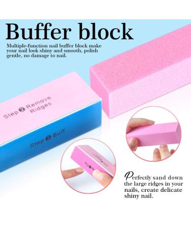 3pcs Double Sided Nail File and Buffer Set with Cuticle Nipper - Perfect Manicure Tool Kit in Pink - Buy Online on GoSupps.com
