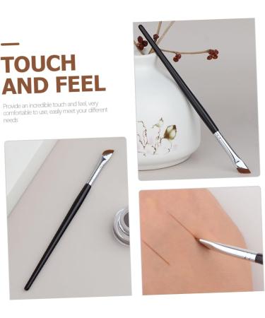 Baluue 2pcs Eyebrow Brush Flat Eyeliner Brush Concealer Brush Flat Tapered Brush Angled Brush Wood - Buy Online on GoSupps.com