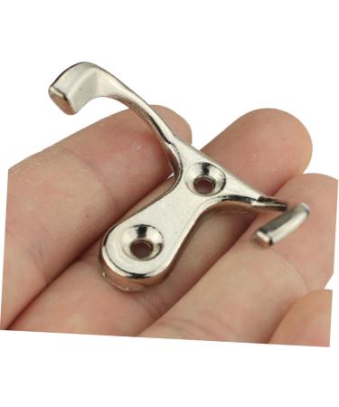 Housoutil Zinc Alloy Hooks 10pcs Cabinet Hooks Door Wall Hook Towel Hanger Coat Hooks Robe Hooks Clothes Hook Zinc Alloy medium Silver - Buy Online on GoSupps.com