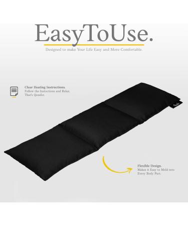 Buy Grain Cushion - 46x12 cm Cotton Warming Pillow | Wheat-Filled Soft Spelled Pillows for Back Neck & Shoulder Pain Relief | Perfect Gift - Black - Buy Online on GoSupps.com