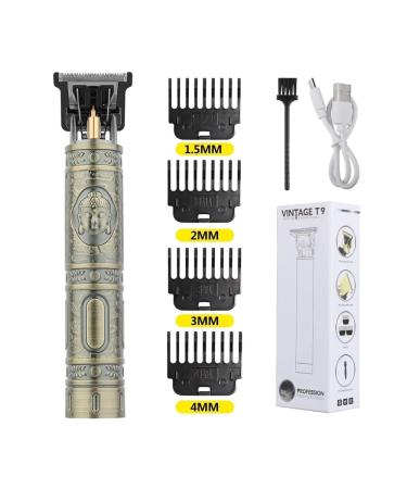 Razors T9 Original Hairdresser Set Coat Trimmer Men's Electric Razor Men's Lence Professional Haircut Razor(Bronze Buddha)