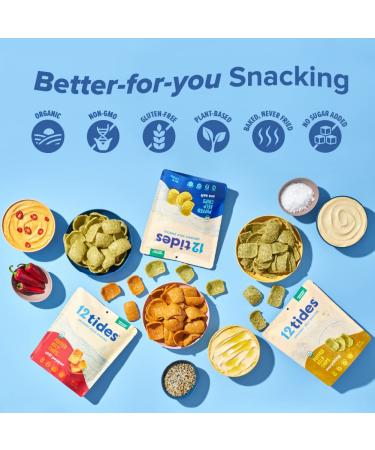 12 Tides Organic Puffed Kelp Chips - Plant Based Seaweed Snack (4 Pack) | Non-GMO, Gluten-Free, No Added Sugar | Sea Salted Sea Vegetable Chips - Buy Online on GoSupps.com