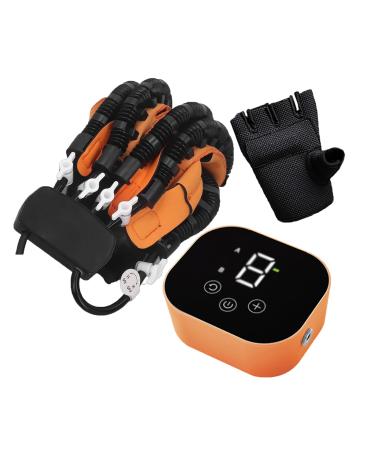 (Left+Right) Hand Rehabilitation Robot Gloves Hand Exerciser Aids Robotic Glove Hemiplegia Stroke Arthritis Hand Finger Rehabilitation Trainer Intensity Adjustable left hand Small
