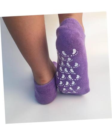 Housoutil Exfoliating Hand Gloves Hands Whitening Gloves Hydrating Gloves Dry Hands Spa Moisture Socks Plantar Silicone Heel Sock Dry Skin Gloves Women Indoor Purple Gel - Buy Online on GoSupps.com