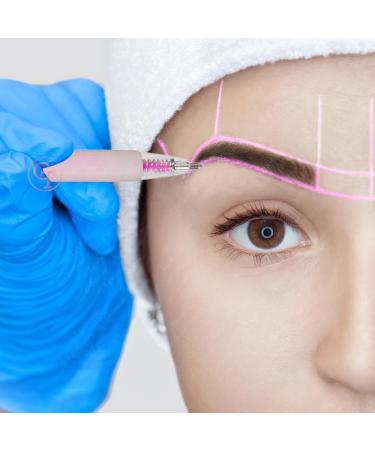 Buy Pink Microblading Marker Pen for Permanent Makeup | Eyebrow Mapping Stencil with 2 Refills - International Shipping Available - Buy Online on GoSupps.com