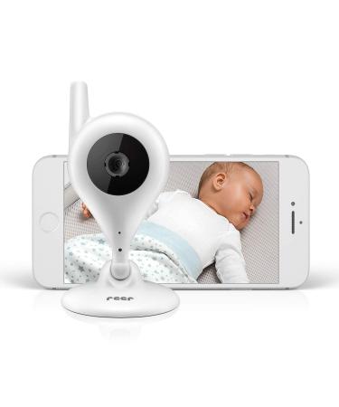 REER video baby and IP camera BabyCam simple setup control by free app IP BabyCam white 1 piece (1 Pack) wireless basic basic