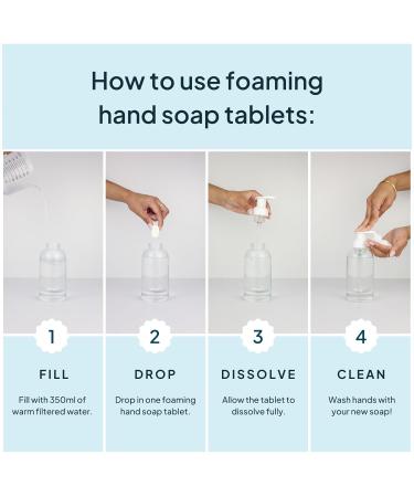 Eco-Friendly Foaming Hand Soap Refill Tablets - Honey Clementine Scent | Zero Waste & Sustainable | Makes 4 Bottles (34 Fl Oz - Buy Online on GoSupps.com