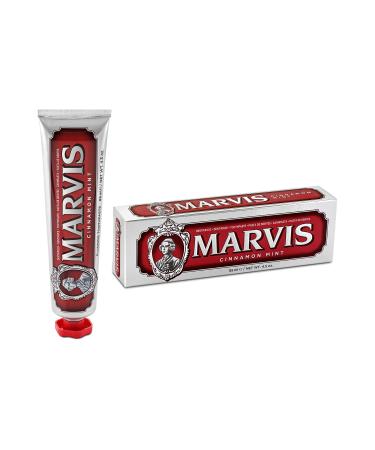 Marvis Cinnamon Mint Toothpaste 85 ml Sensational Flavoured Toothpaste Helps Remove Plaque & Promote Healthy Gums with Long-Lasting Freshness Cinnamint 85 ml (Pack of 1)