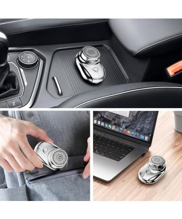 Mini Electric Shaver for Men One-Button Electric Razor Portable Mini Shaver Pocket Size Rechargeable Wet&Dry IPX7 Waterproof Travel Home Office Car (Silver) - Buy Online on GoSupps.com