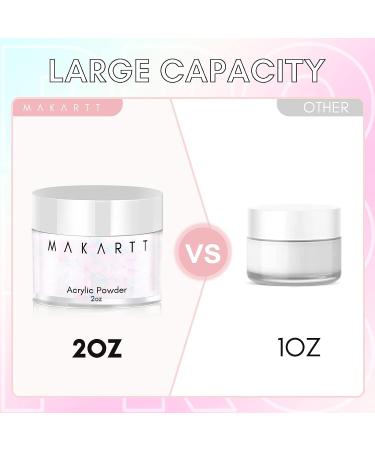 3D Pink Hexagon Glitter Acrylic Powder - 2oz | Professional Nail Powder for Acrylic Nails | Perfect for French Manicure | Spring/Summer Collection - Buy Online on GoSupps.com