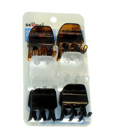 Scunci Chunky Jaw Clips - 6 Assorted Colors for Effortless Beauty - Buy Online on GoSupps.com