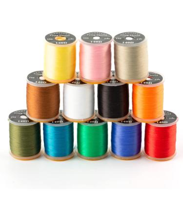 Hercules 140D Fly Tying Thread - 12 Colors Non Waxed - Fly Tying Wires Kit for Dry Wet Flies - Buy Online on GoSupps.com