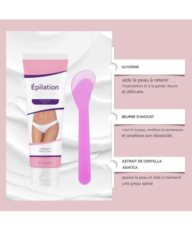 Hair Removal Cream | Lotion with Spatula 120 Grams | Hair Removal Cream for Bikini Area Intimate Area Legs Underarms Back and Bikini Lines - Buy Online on GoSupps.com