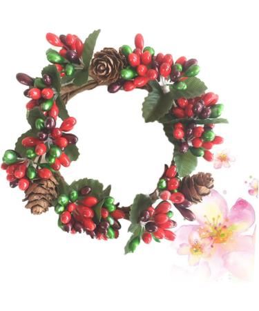 HOMSFOU 2pcs Wall Hanging Wreath Wedding Wreaths Artificial Xmas Wreath Twig Berry Wreath Pine Wreath Red Berry Garland Pine Garland Wreath for Front Door Pinecone Wreath Christmas Spring 7x7cm - Buy Online on GoSupps.com