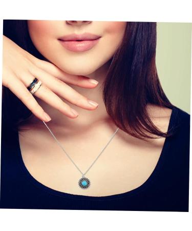 HOOTNEE 1 Set Layered Necklace Girl Accessories Turquoise Necklace for Girls Women Girl Necklace Grace Miss - Buy Online on GoSupps.com