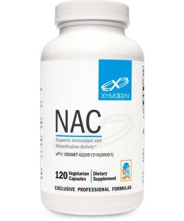 XYMOGEN NAC N-Acetyl-Cysteine 600mg - Cardiovascular, Antioxidant, Liver Detox + Immune Support Supplement - Supports Glutathione Synthesis - Non-GMO NAC Supplement (120 Capsules) 120 Count (Pack of 1)