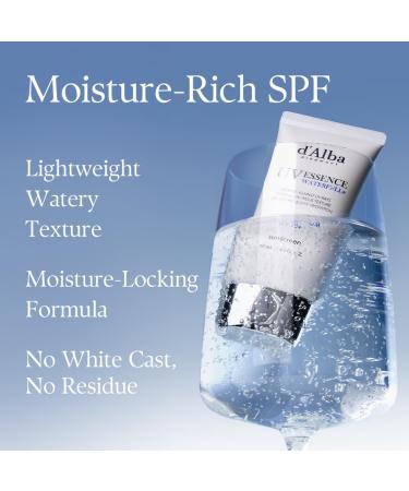 d'alba Piedmont Italian White Truffle Waterfull Essence Sunscreen Vegan Skincare Lightweight Sunscreen with BROAD SPECTRUM SPF 50+ Glowy Safe for all Skin Types Korean Skin Care (1.69 fl. oz) - Buy Online on GoSupps.com
