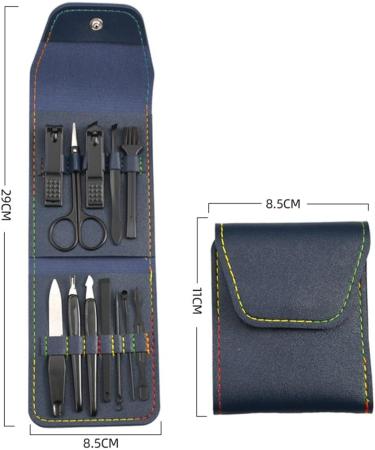 ZSLBMD Home Full Set of Manicure Nail Tools Set Nail Clippers Nail Clippers Beauty Nail Care 11*8.5CM Svart - Buy Online on GoSupps.com