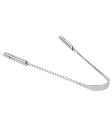 Surgical grade stainless steel tongue cleaner scraper | Bacteria-free handle without plastic cover sterilizable