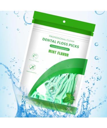 Ustnir Tooth Flap Sticks - 100 Dental Floss Picks for Whiter Teeth | Mint Flavor Fresh Breath Interdental Cleaning Disposable Tooth Cleaners - Buy Online on GoSupps.com