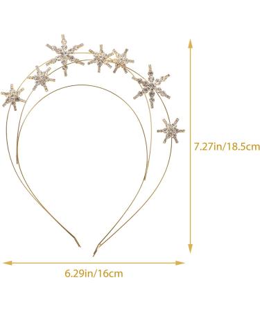Beaupretty Silver & Gold Strass Star Crown Headband | Wedding Tiara & Pageant Princess Crown | Perfect for Christmas & Special Occasions - Buy Online on GoSupps.com
