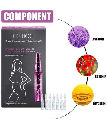 7-Piece Breast Lift Ampoule Oil - Essential Massage Care for Natural Enlargement | Violet 1 PCC - Buy Online on GoSupps.com