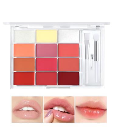 G n rique Lip Gloss Palette Makeup Set with Lip Gloss Palette | Cream Lip Gloss | Lipstick Palette | Colorful Moisturizing Lip Gloss | Color Palette