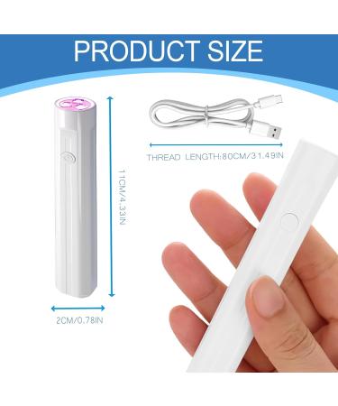 SULIVES UV Nail Lamp for Gel Nails - Rechargeable Handheld Nail Dryer with USB Plug - Smart Sensor LED UV Light for Gel Polishes and Nail Gel Strips (White) - Buy Online on GoSupps.com