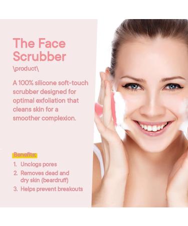 Silicone Face Cleaning Brush - Waterproof Manual Brush for Men & Women | Pink Skin Care Tool for Cleaning & Peeling - Buy Online on GoSupps.com