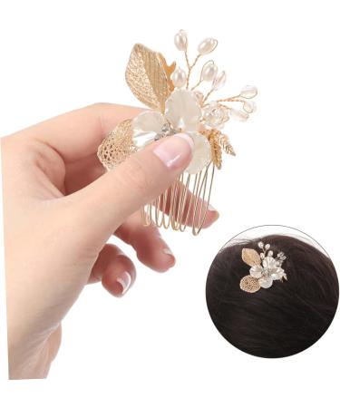 Beavorty Gold Leaf Side Comb Women Hair Pin Decorative Hair Combs Hair Comb Clip Comb Clips for Hair Girl Headpieces for Wedding Hair Side Comb Leaf Hair Accessories Bridal Hair Clips - Buy Online on GoSupps.com