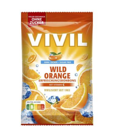 topDeal Vivil Pack of 2 Refreshing Sugar-Free Wild Orange Candies 2 x 120g