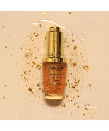 Natural Vibes Gold Beauty Oil Elixir - Nourishing Face Lips & Neck Oil for Restful Sleep | 15 ml - Buy Online on GoSupps.com
