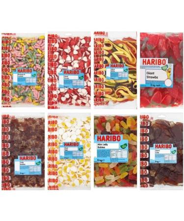 Haribo Giant 3kg Bulk Sweets - Perfect for Parties and Celebrations - Delicious Gummy Sweets (Jelly Babies 3KG) - Buy Online on GoSupps.com