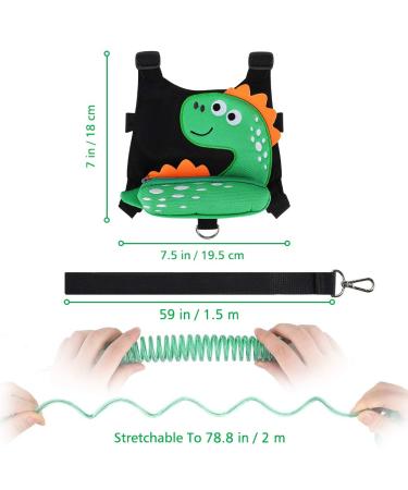 Accmor Dinosaur Toddler Harness Leash with Baby Anti Lost Wrist Link - Child Safety Tether for Boys Outdoor Activities - Buy Online on GoSupps.com
