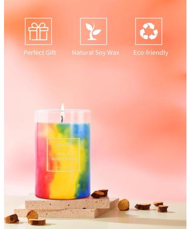 Rose Candle | 15oz Hand-Poured Soy Wax | 90-Hour Burn | Vibrant Romance Aromatherapy | Perfect Candle Gifts for Women | Scented Rose & Amber Musk - Buy Online on GoSupps.com