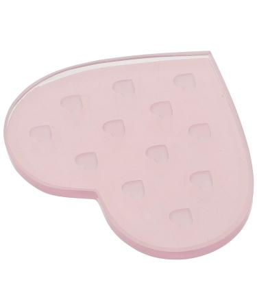 FOMIYES Eyelash Adhesive Station Pallet Glue for Lashes Lash Extension Tweezers Eyelash Glue Plates Salon Eyelash Gasket Lash Extension Supplies Lash Tools Epoxy Pink Glass Heart-shaped Pink Heart
