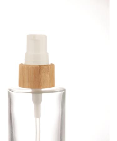 COSIDEA 4pcs Empty 3.33oz / 100ml bamboo lids clear glass bottle with lotion pump dispenser 20 neck refillable emulsion cosmetic cream bottles toiletries refill travel container 100ml With Lotion Pump - Buy Online on GoSupps.com