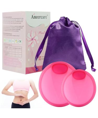 Garomia menstrual disc menstrual disc 2 Periodic disc S+L menstrual cup with storage pocket Alternative soft tampons for active women sport swimming pink