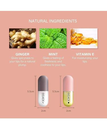 Lip Plumper and Lip Care Serum Set for Fuller, Natural Lips - Hydrating, Reduce Fine Lines - Day & Night Serum (2PCS) - Buy Online on GoSupps.com