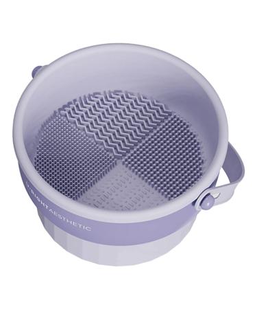 Housoutil Storage artifact brush cleaning mat sink mat Beauty egg gloves cleaning bowl makeup brush cleaner pad cleaning box wash bowl sponge makeup sponge cleaner washer