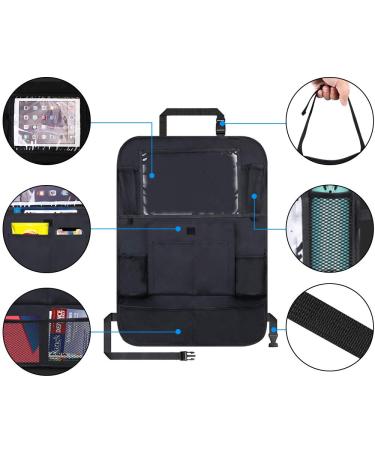 Uraqt Car Backrest Protection - 2 Pack Waterproof Kick Mats & iPad Holder for Children - Universal Fit Back Seat Organizer - Buy Online on GoSupps.com