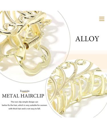 Gold Shark Hair Claw Clips - Metal Barrettes for Women and Girls (2PCS) - Buy Online on GoSupps.com