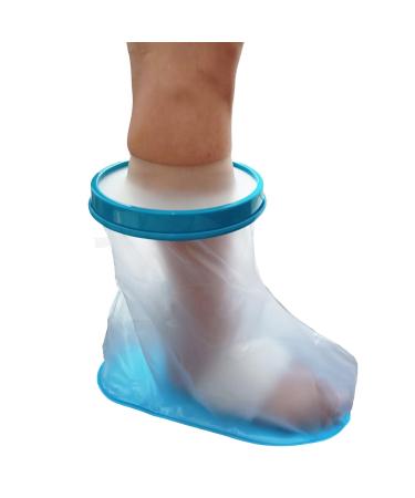 Tideshake - Non-Slip Waterproof Foot Cast Cover for Showering Reusable Adult Foot Cast Protector Cast Covers for Shower Watertight Cast Bag for Surgery Foot Ankle Burns