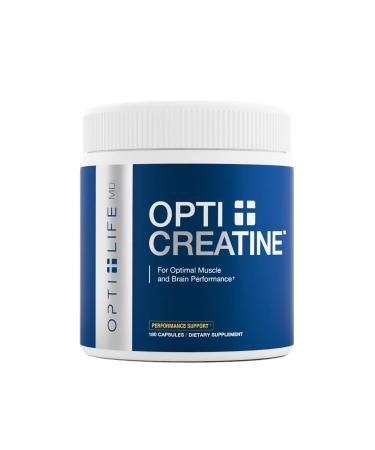 Opti + Creatine Monohydrate Capsules | Support Muscle Recovery Energy and Healthy Stamina* | Daily Creatine Supplement | 180 Capsules/60 Servings